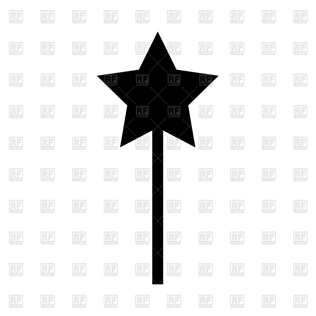 1200x1200 Magic Wand Silhouette Vector Image Of Objects