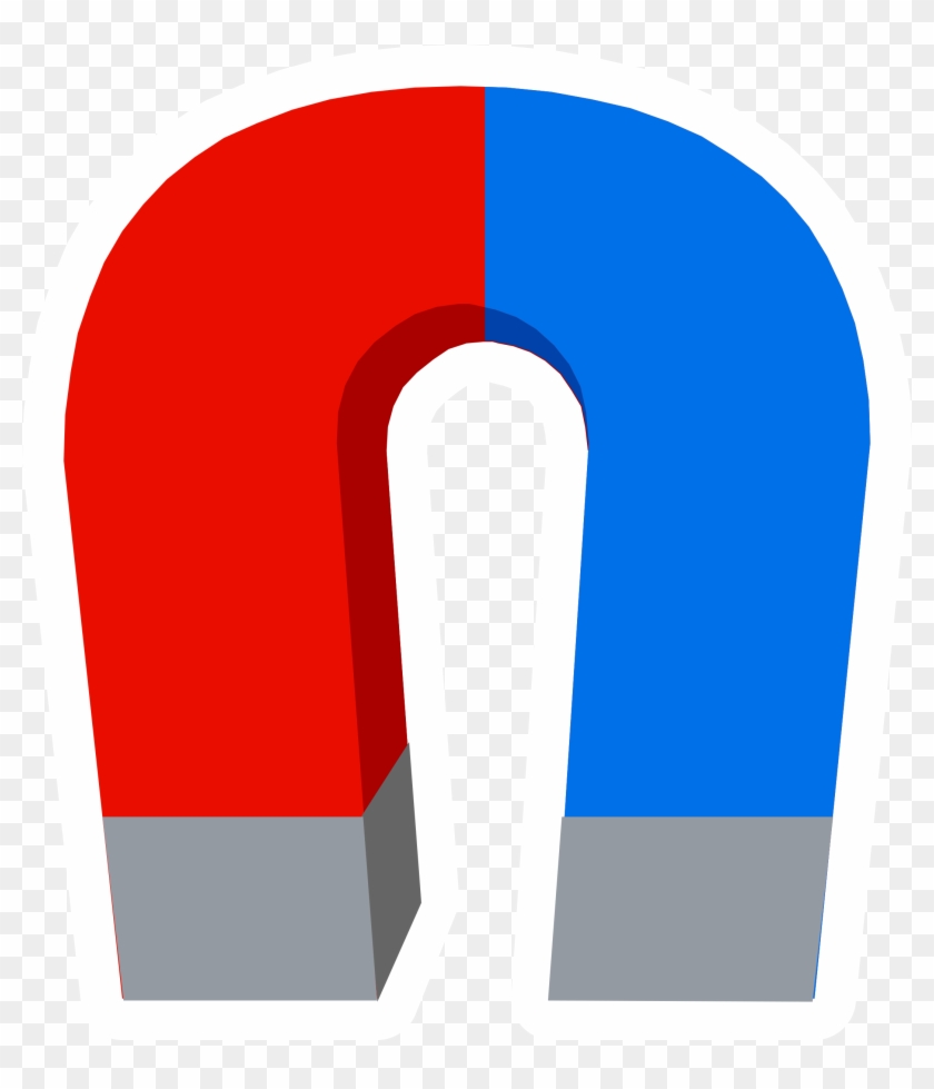 840x979 Red And Blue Magnet Vector Clipart Image