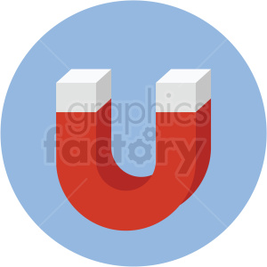 300x300 Magnet Vector Flat Icon Clipart With Circle Background Clipart