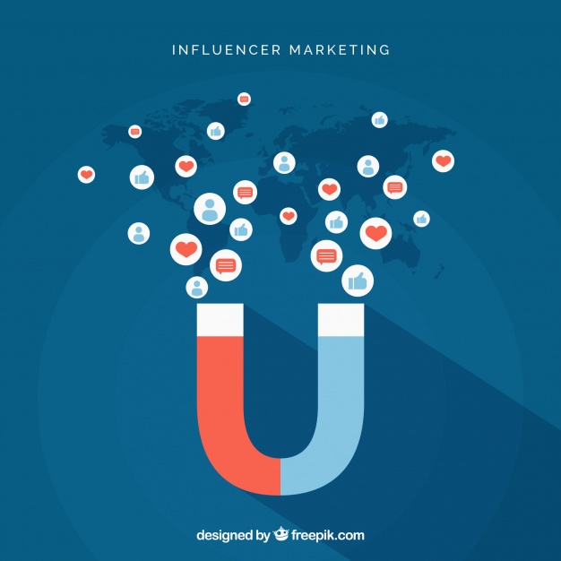 626x626 Influencer Marketing Vector With Magnet Vector Free Download