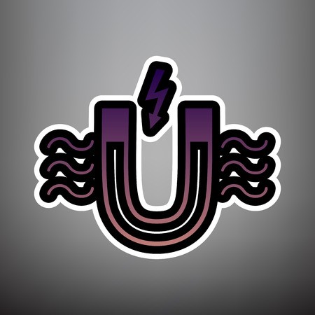 450x450 Magnet With Magnetic Force Indication Vector Violet Gradient