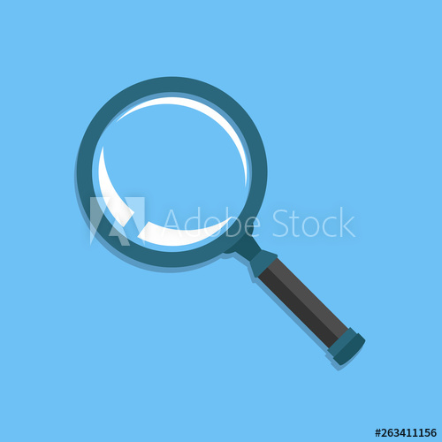 500x500 Realistic Loupe Sign Icon In Flat Style Magnifier Vector