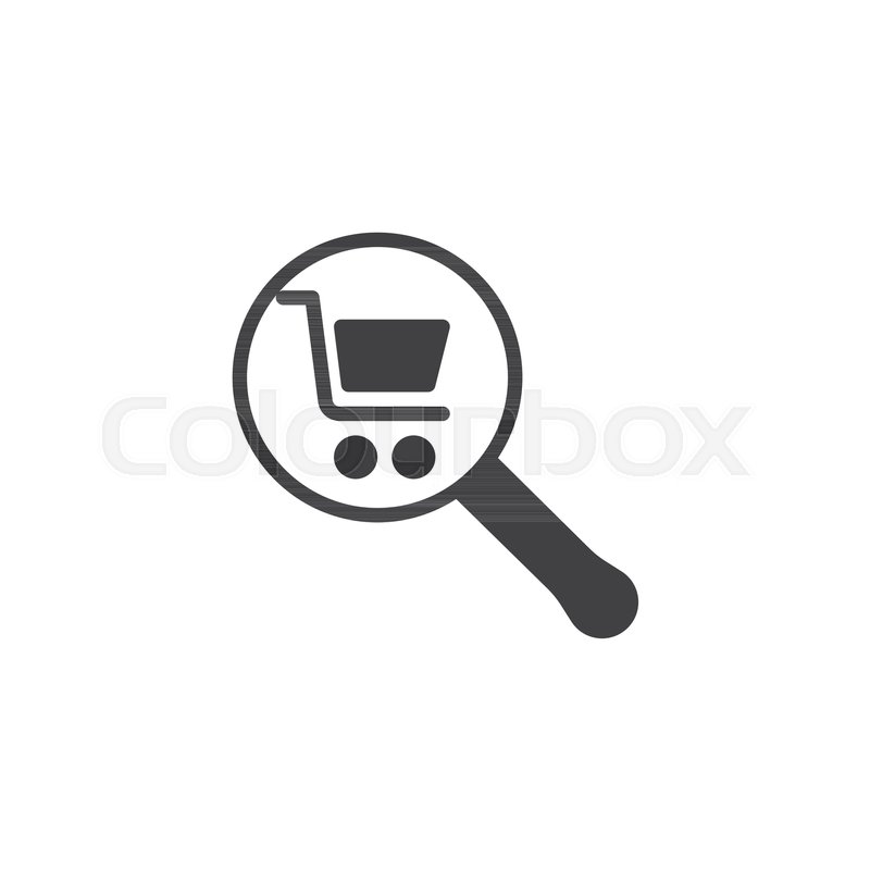 800x800 Shopping Cart And Magnifier Vector Stock Vector Colourbox