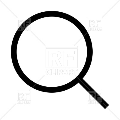 400x400 Magnifying Glass Vector Image Of Objects