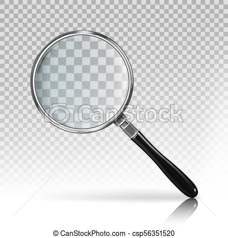 450x470 Realistic Magnifying Glass On A Transparent Background Vector