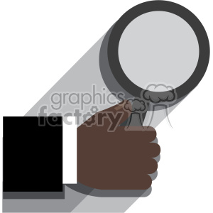 300x300 African American Hand Holding A Magnifying Glass Flat Design