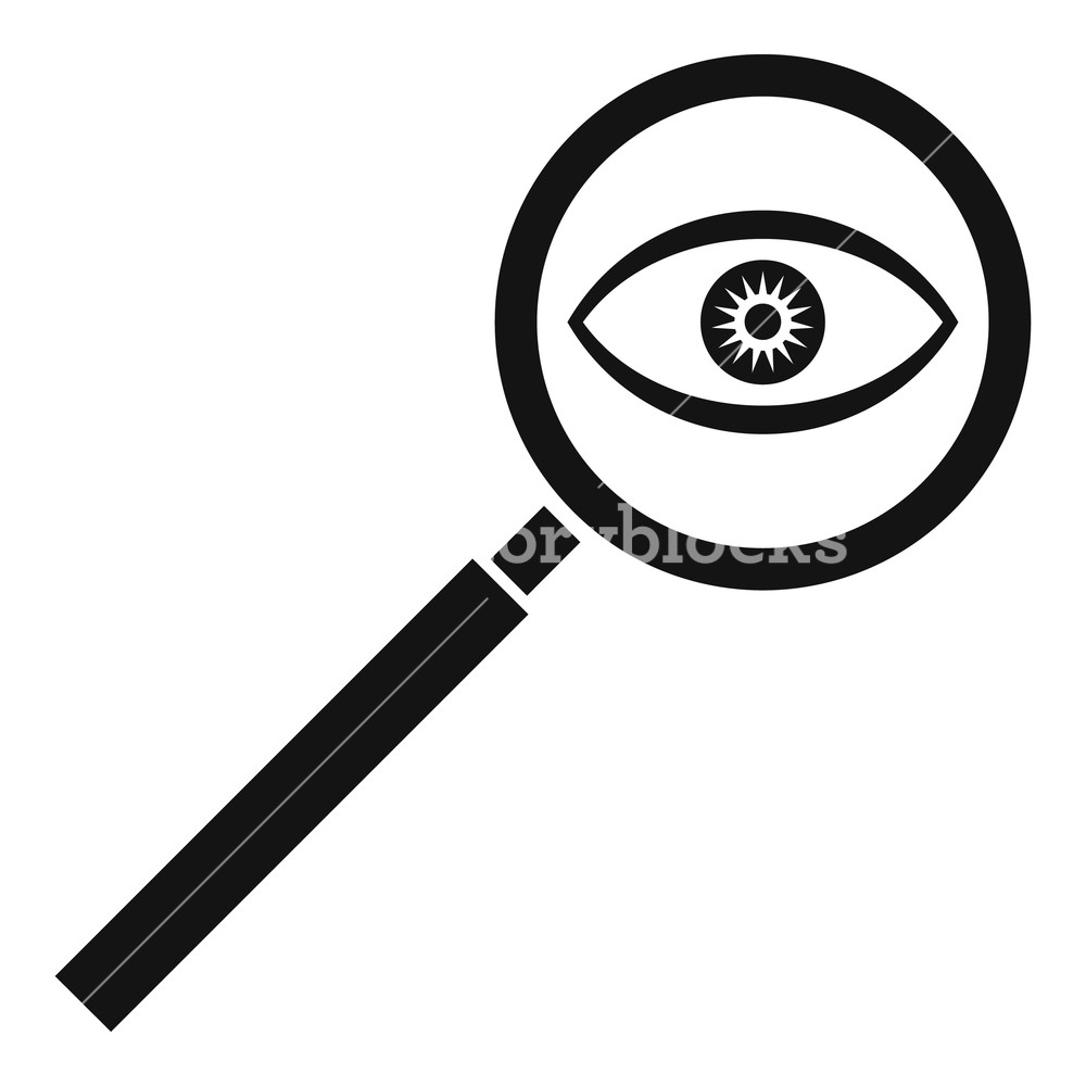 1000x1000 Magnifying Glass Icon Simple Illustration Of Magnifying Glass