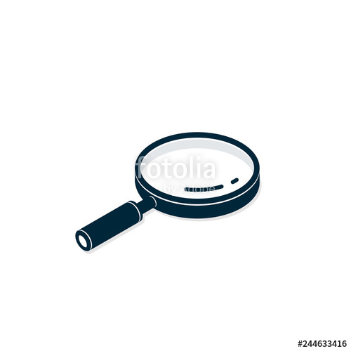 500x500 Magnifying Glass Loupe Isometric Icon Vector Magnifier