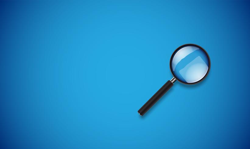 821x490 Realistic Clean And Colorful Magnifying Glass, Vector Illustration