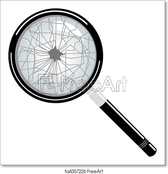 561x581 Free Art Print Of Broken Magnifying Glass Vector Broken