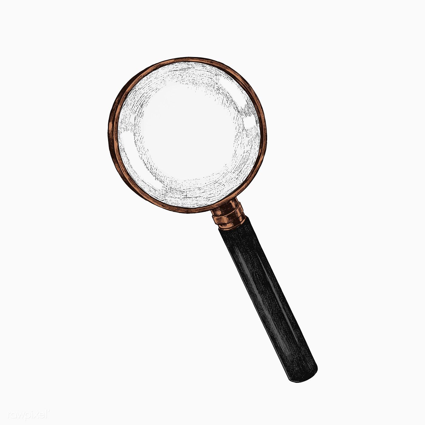 1400x1400 Hand Drawn Magnifying Glass Vector Free Image