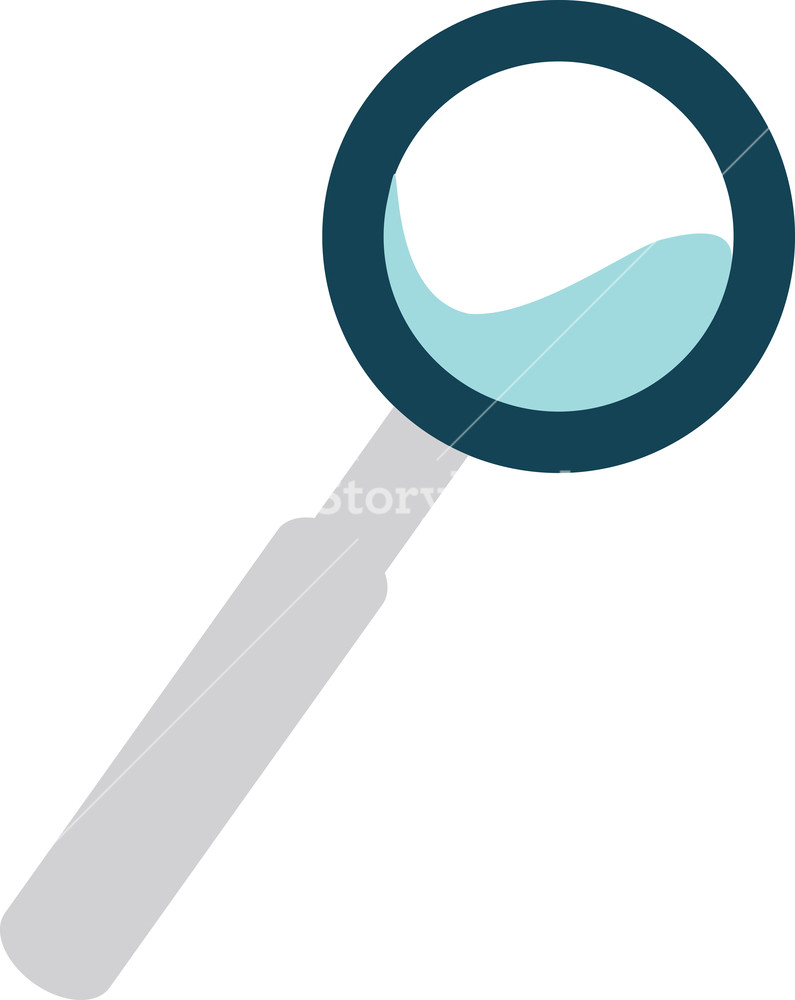 795x1000 Simple Magnifying Glass Vector With Shading On The Glass Royalty