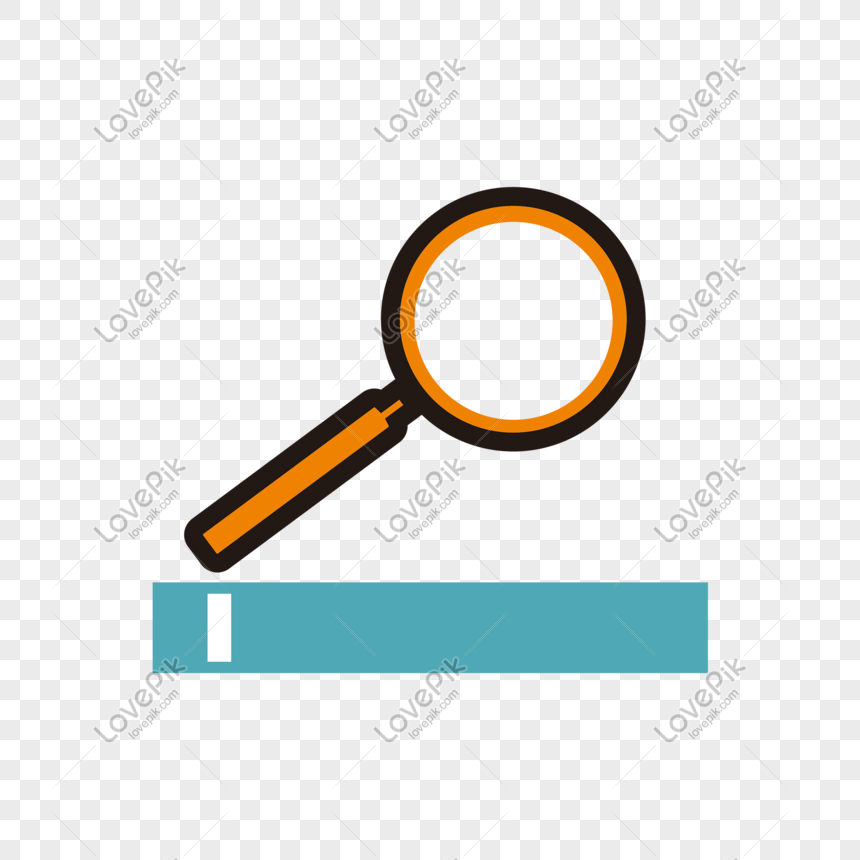 860x860 Cartoon Hand Drawn Book On Magnifying Glass Vector Png