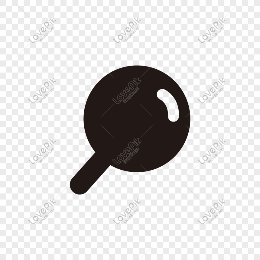 860x860 Cartoon Minimalistic Black Magnifying Glass Vector Png