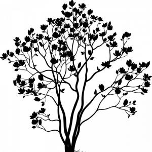 300x300 Grass Tree And Flowers Silhouette Design Vector Catchsplace