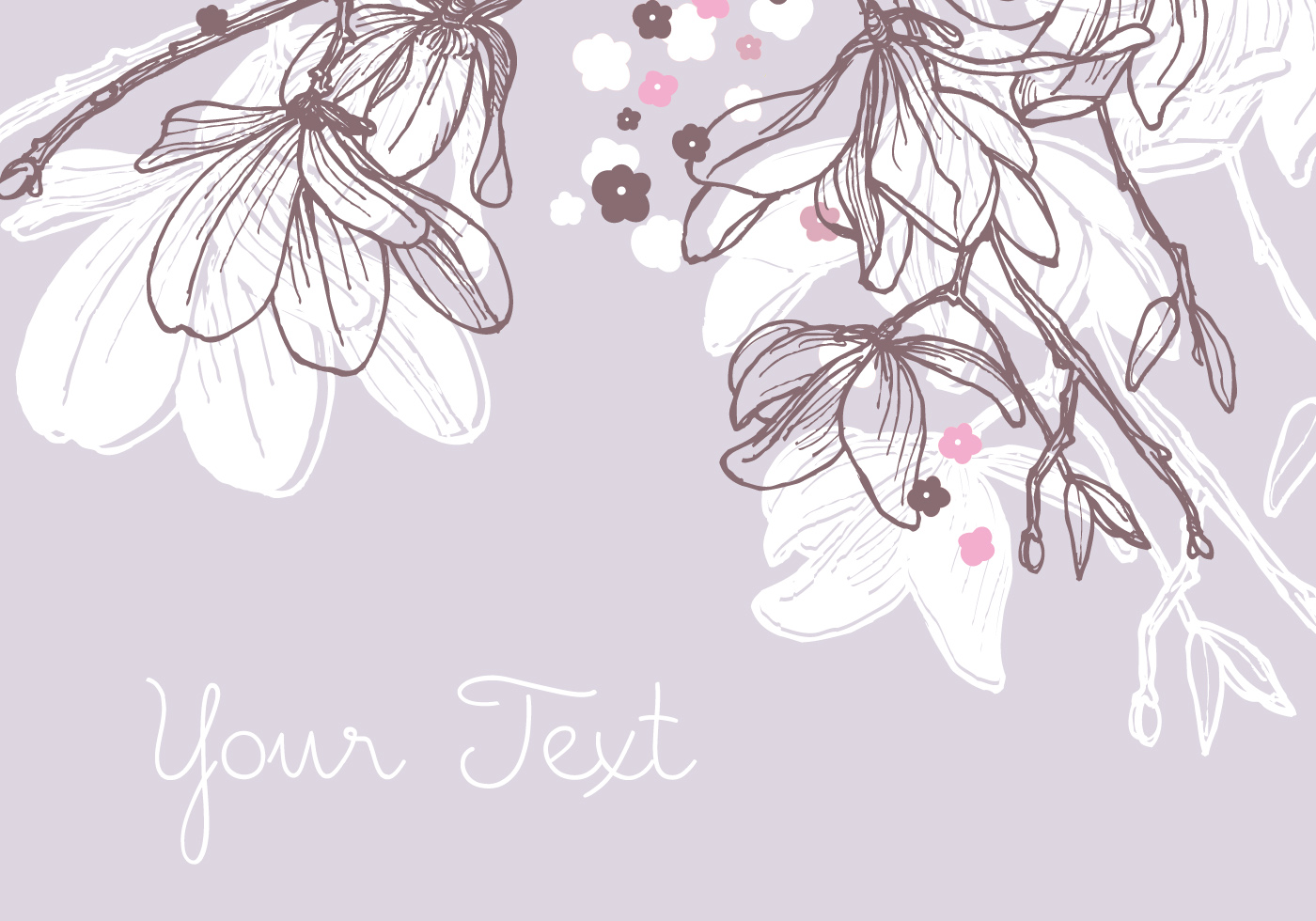 1400x980 Magnolia Flower Free Vector Art