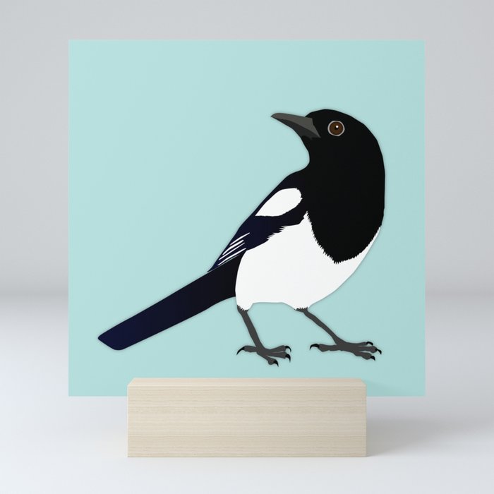 700x700 Magpie Vector Mini Art Print