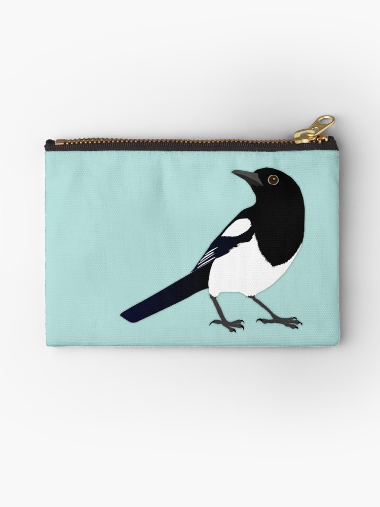 750x1000 Magpie Vector Zipper Pouch
