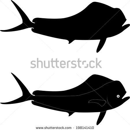 Mahi Mahi Fish Silhouette 450x453 Mahi Mahi Fish Silhouette