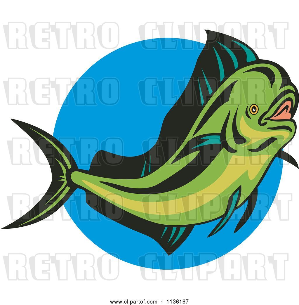 Vector Clip Art Of Retro Mahi Mahi Dolphin Fish Over Blue 1024x1044 Vector Clip Art Of Retro Mahi Mahi Dolphin Fish Over Blue
