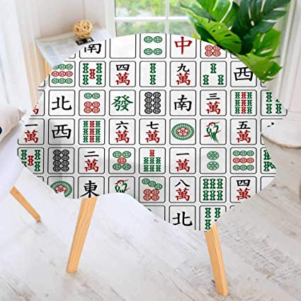 425x425 Prunus Spring Summber Tablecloth Vector With Mahjong