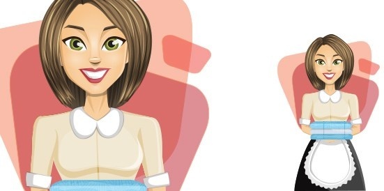 551x274 Maid Free Vector Download