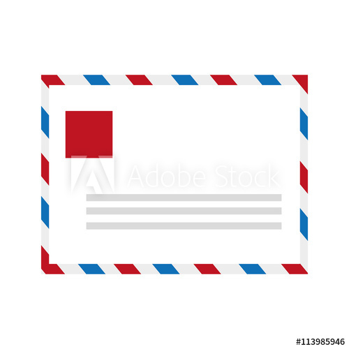 500x500 Mail Envelope Vector Illustration