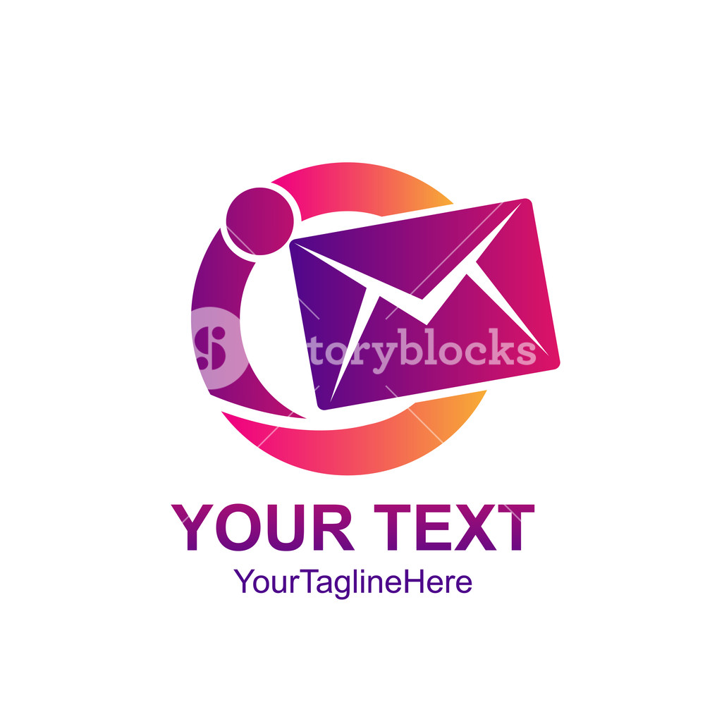 1000x1000 Creative Abstract Circle Movement Mail Envelope Vector Logo Design