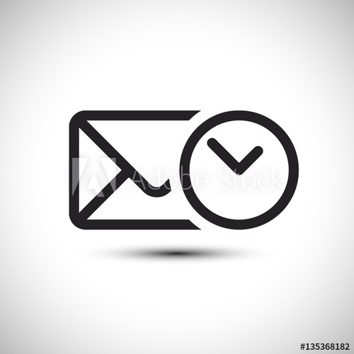 Watch Clock Time Mail Icon Email Vector Icon Flat Mail Icon 500x500 Watch Clock Time Mail Icon Email Vector Icon Flat Mail Icon