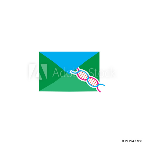 500x500 Dna Mail Logo Icon Design