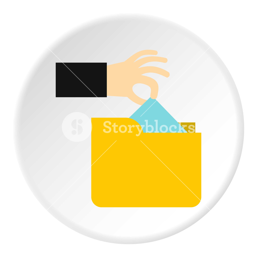 1000x1000 Hand Stealing E Mail Icon Flat Illustration Of Hand Stealing E