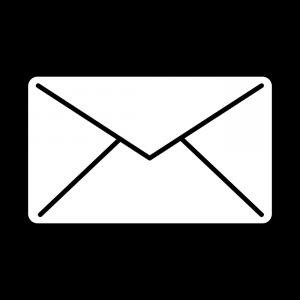 300x300 Mail Icon Envelope Sign Email Icon Letter Icon White Black