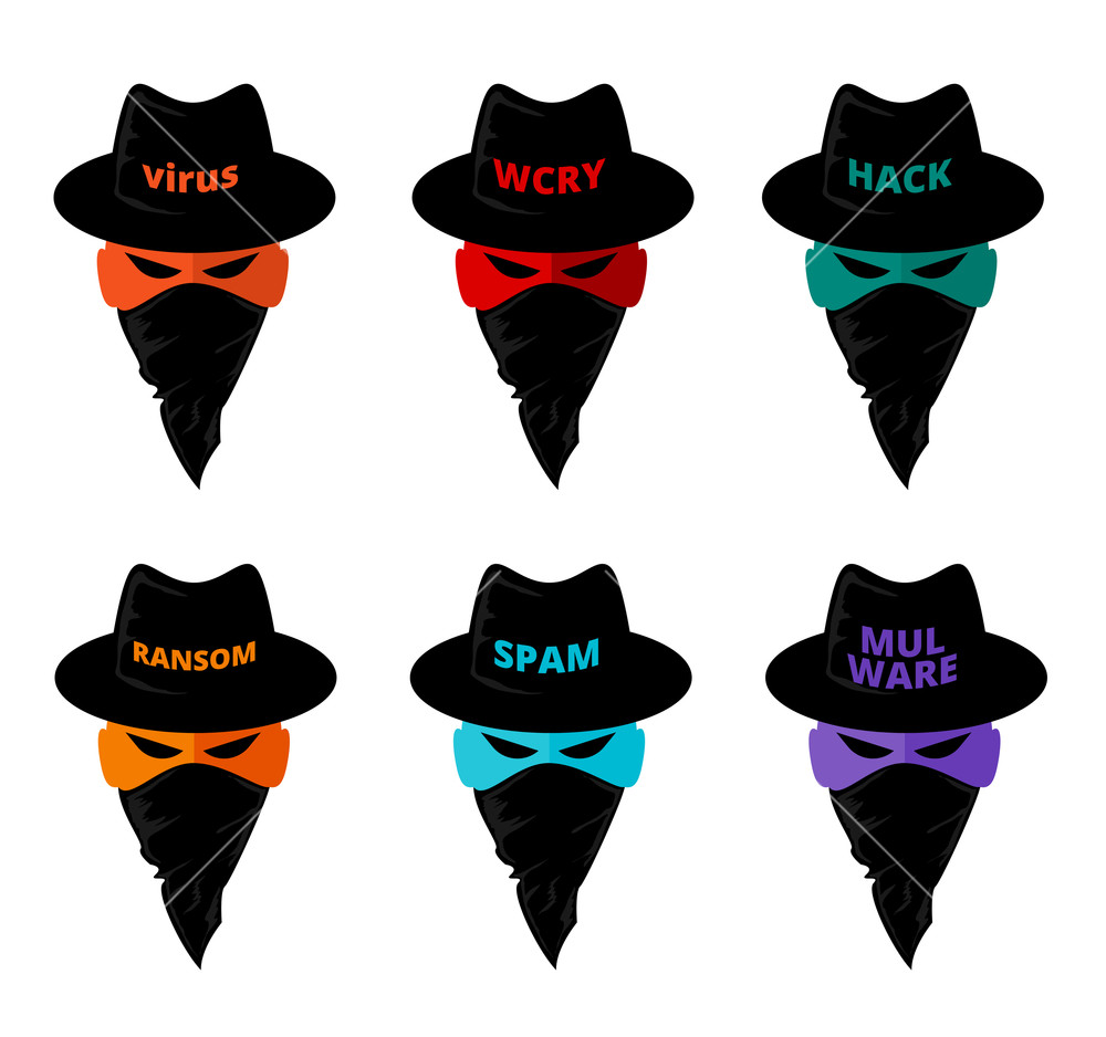 1000x938 Cyber Attack Icon Concept Design Hack And Spam Mail Vector