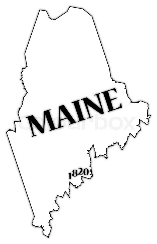 Maine Outline Vector at Collection of Maine Outline
