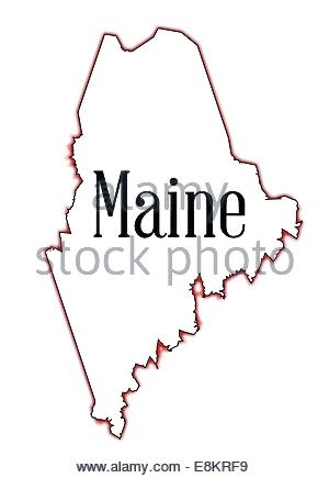 State Of Maine Outline 300x435 State Of Maine Outline