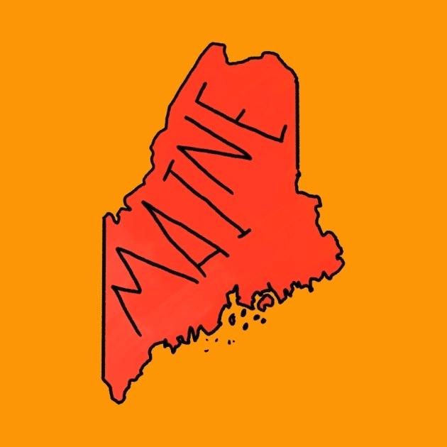 630x630 State Of Maine Outline