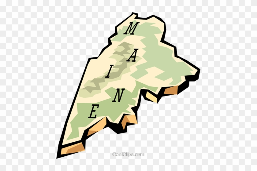 840x560 Maine State Map Royalty Free Vector Clip Art Illustration
