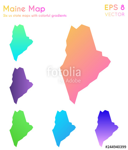 429x500 Map Of Maine With Beautiful Gradients Beauteous Set Of Maine Maps