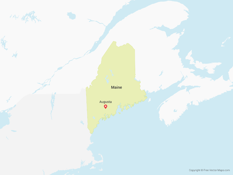 460x345 Vector Maps Of Maine Free Vector Maps