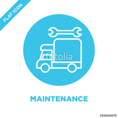 500x500 Maintenance Icon Vector Thin Line Maintenance Outline Icon Vector
