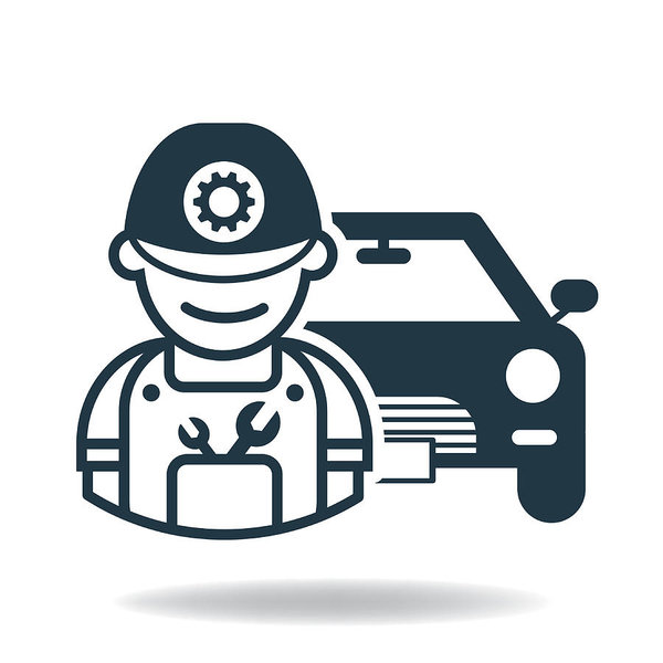 600x600 Car Service Maintenance Icon Vector Art Print