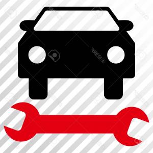 300x300 Car Service Maintenance Icons Set Black Background Car Vector Line