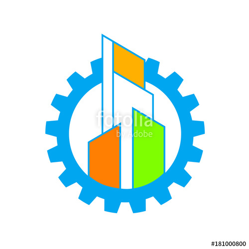 Construction And Maintenance Logo Vector Stock Image And Royalty 500x500 Construction And Maintenance Logo Vector Stock Image And Royalty