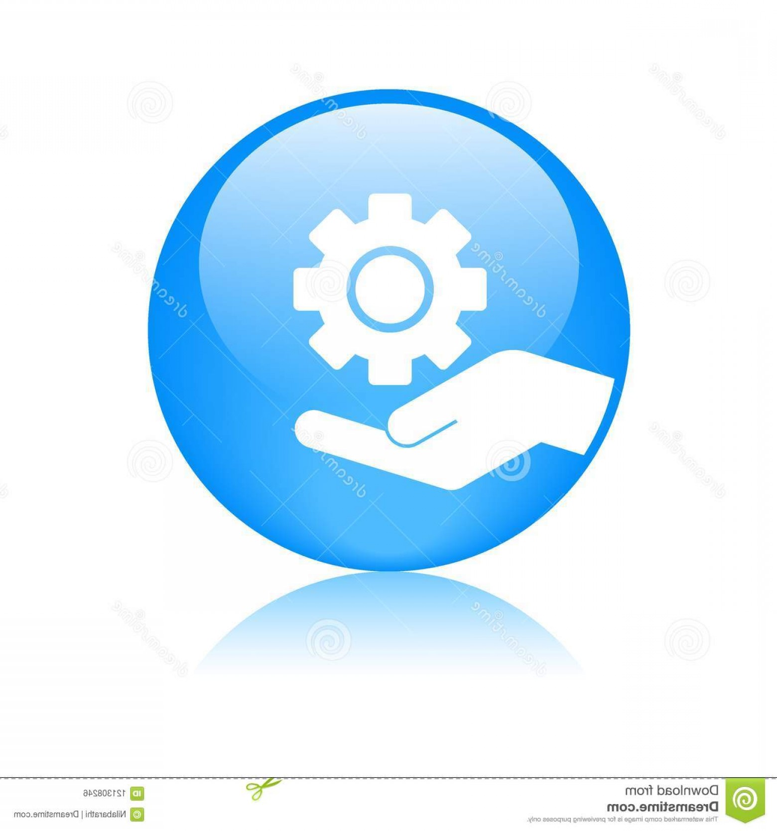 1560x1668 Maintenance Hand Gear Icon Web Button Vector Illustration Isolated