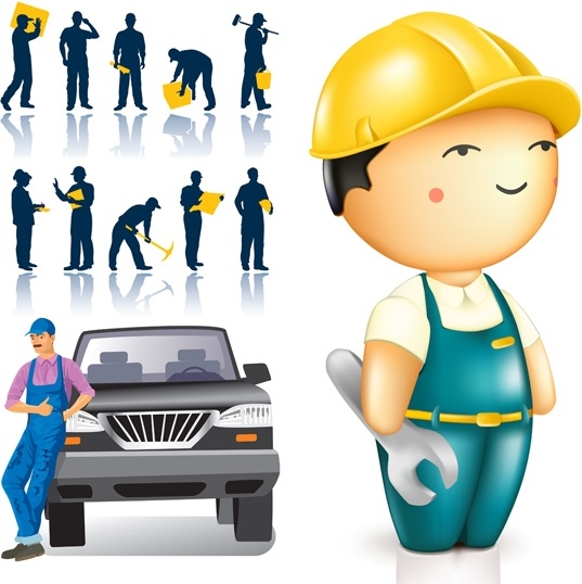 537x538 Vector Maintenance Workers Free Vector In Encapsulated Postscript