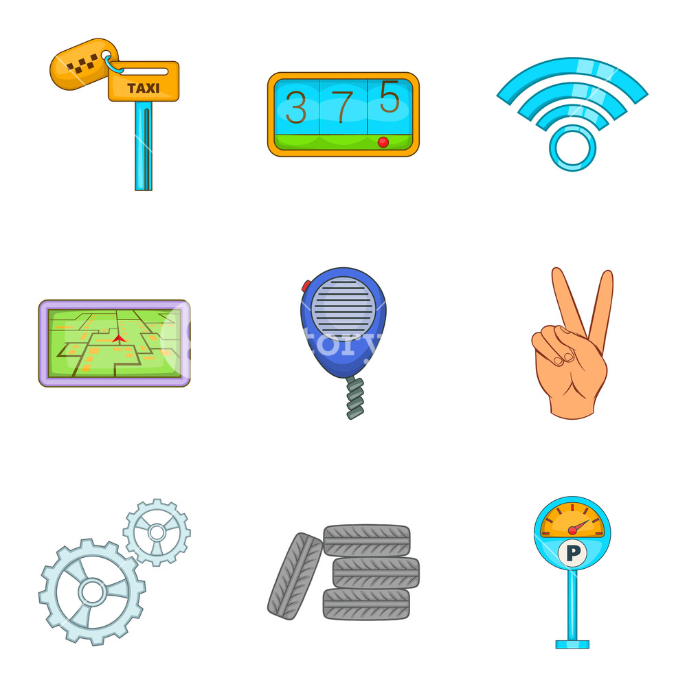 1000x1000 Vehicle Maintenance Icons Set Cartoon Set Of Vehicle