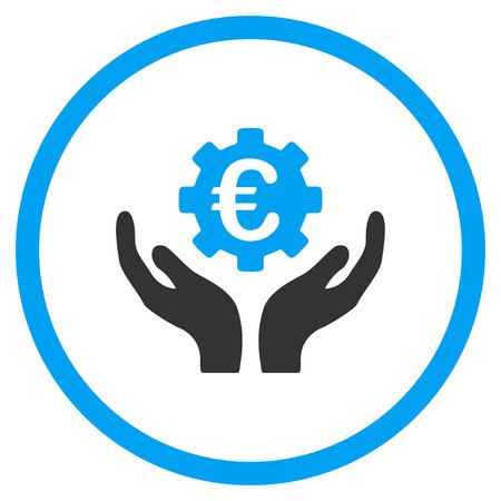 450x450 Euro Maintenance Vector Icon Style Is Bicolor Flat Circled Symbol