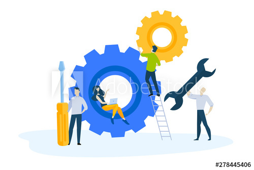 500x334 Flat Design Concept Of Service And Maintenance Vector