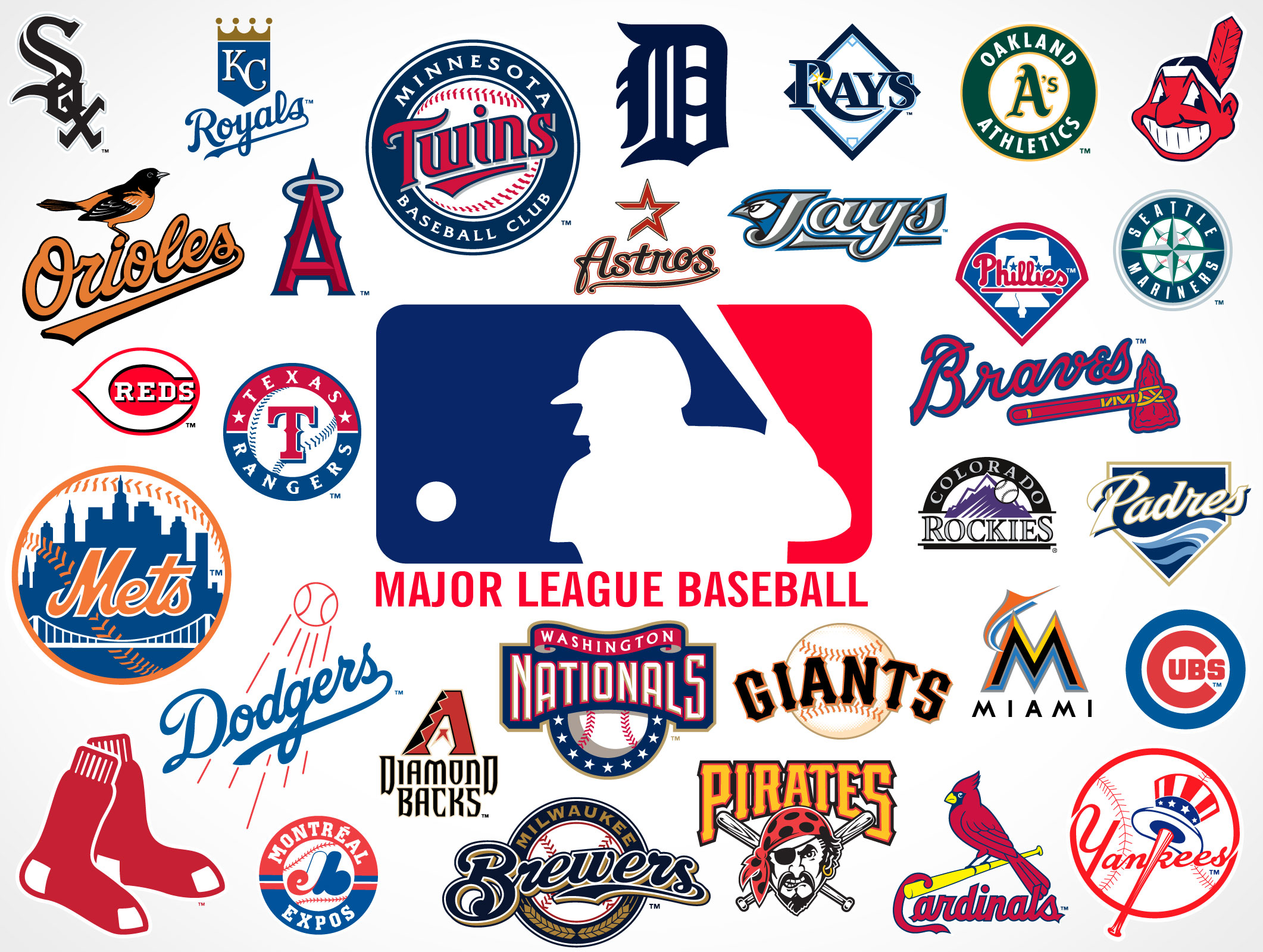 2122x1600 Major League Baseball Team Logos Market Your Mockups For Logos