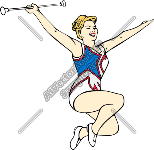 Majorette Clipart And Vectorart Sports 500x489 Majorette Clipart And Vectorart Sports